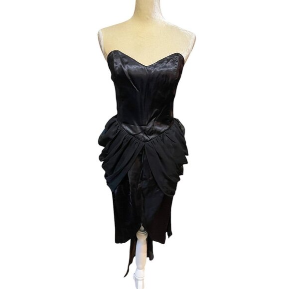 VTG 90s Disney Breathless Mahoney Black Cocktail Dress Dick Tracy Disneyana 9/10 - Picture 3 of 9